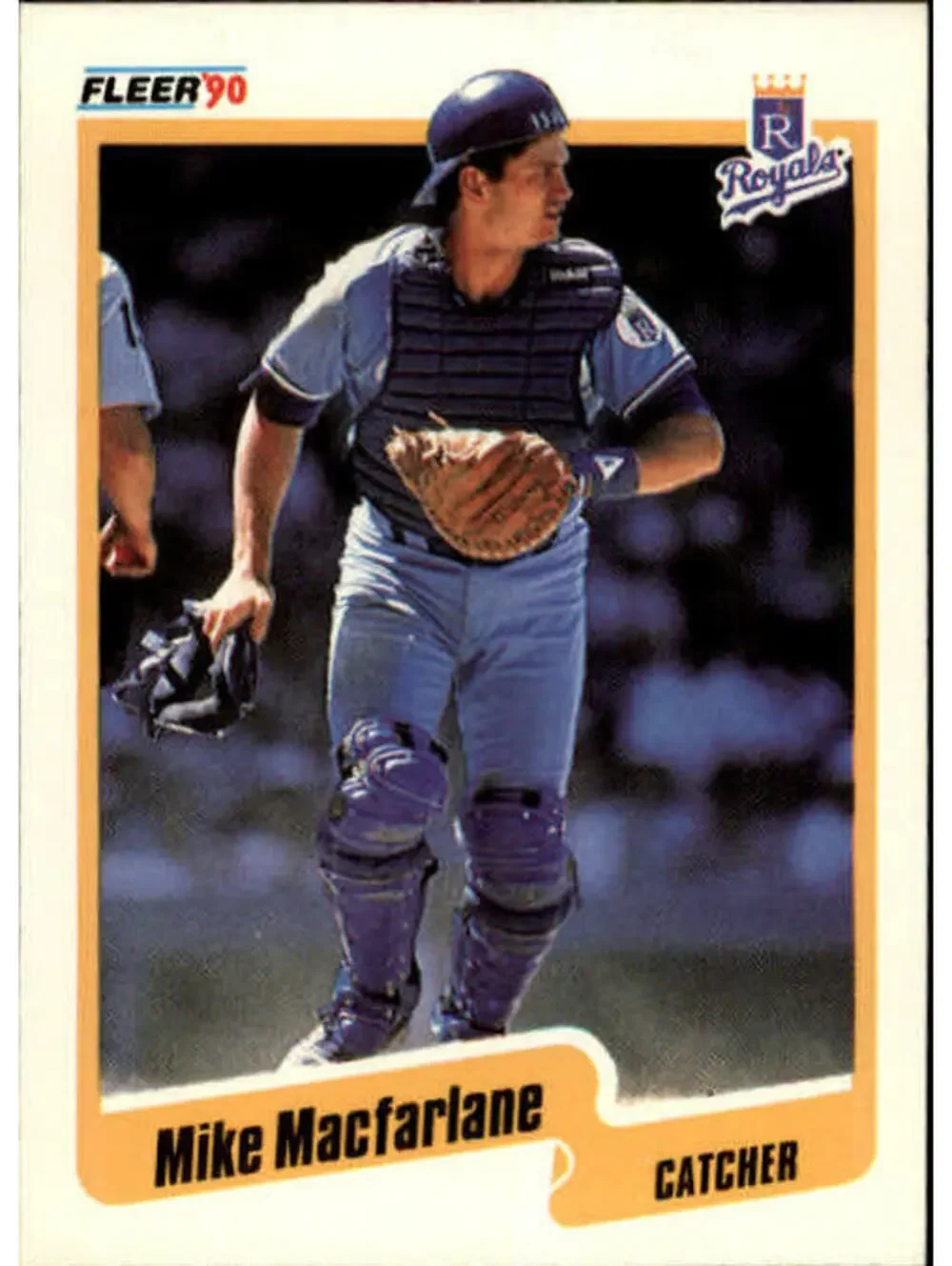 1990 Mike Macfarlane Fleer Baseball Card #114